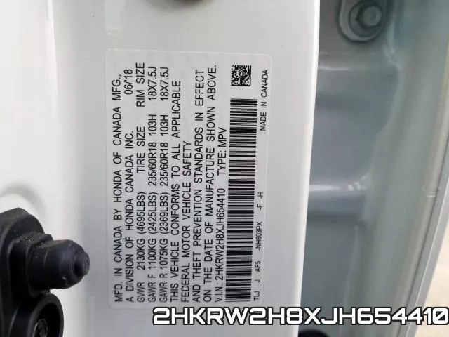 2HKRW2H8XJH654410 фото 2