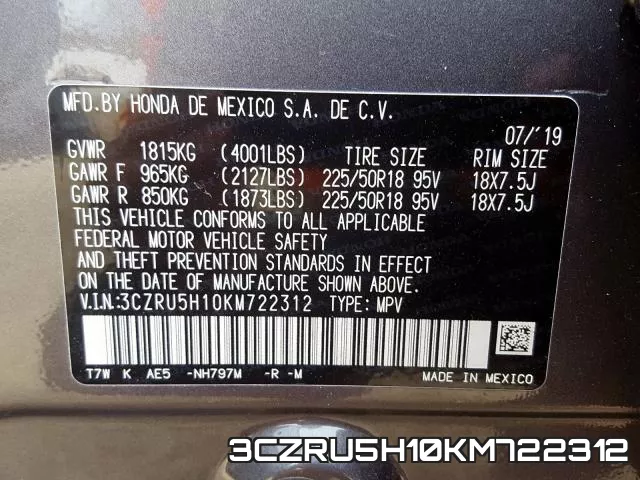 3CZRU5H10KM722312 фото 2