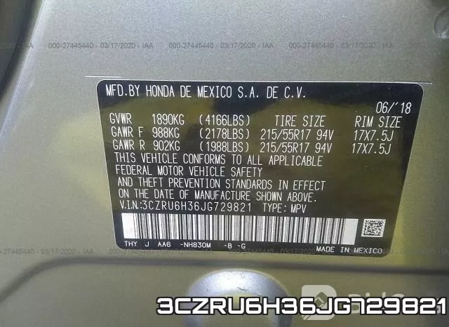 3CZRU6H36JG729821 фото 10
