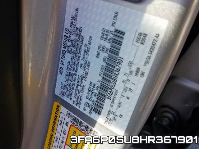 3FA6P0SU8HR367901 фото 2