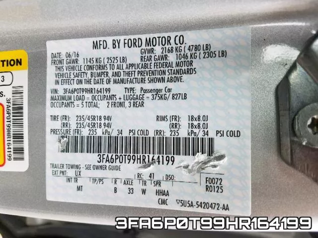 3FA6P0T99HR164199 фото 2