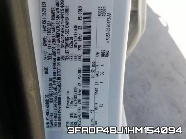 3FADP4BJ1HM154094 фото 2