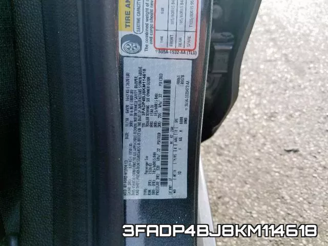 3FADP4BJ8KM114618 фото 2