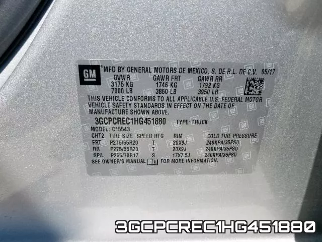 3GCPCREC1HG451880 фото 2