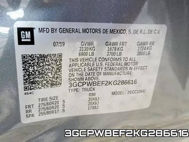 3GCPWBEF2KG286616 фото 2