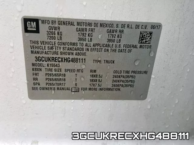 3GCUKRECXHG488111 фото 2