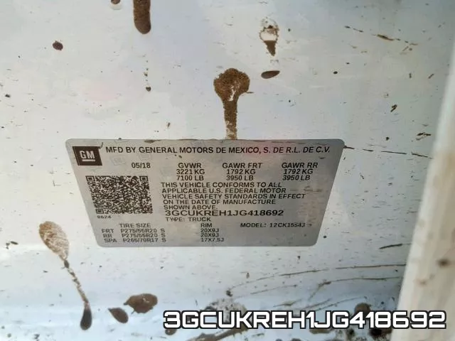 3GCUKREH1JG418692 фото 2