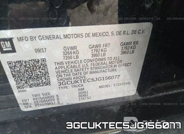 3GCUKTEC5JG156077 фото 10