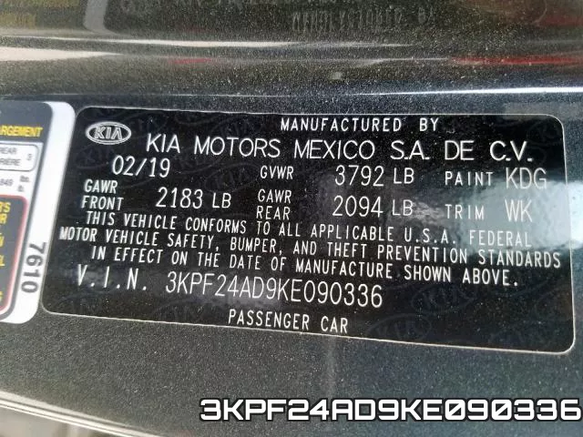 3KPF24AD9KE090336 фото 2