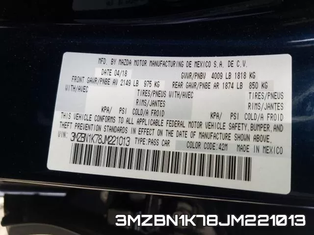 3MZBN1K78JM221013 фото 2