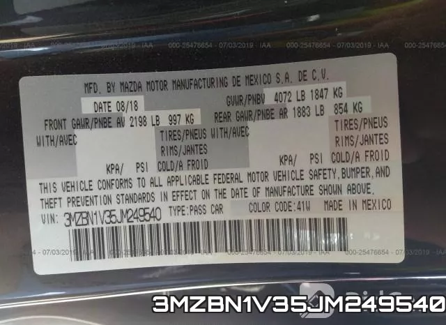 3MZBN1V35JM249540 фото 10