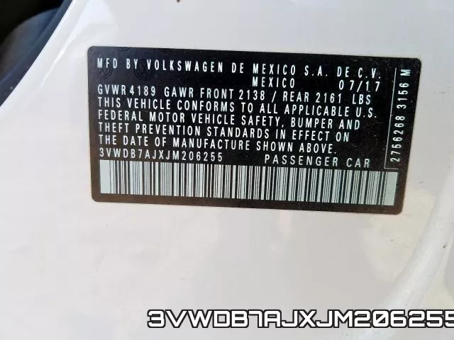 3VWDB7AJXJM206255 фото 2