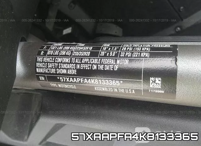 57XAAPFA4K8133365 фото 2