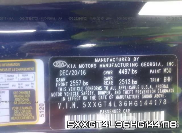 5XXGT4L36HG144178 фото 10