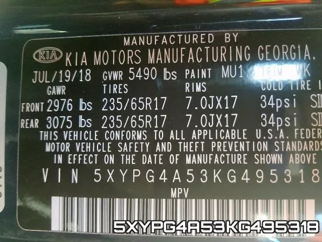 5XYPG4A53KG495318 фото 2