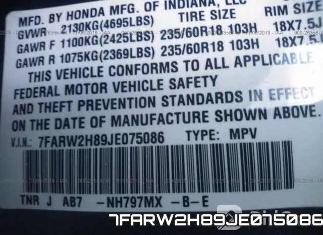 7FARW2H89JE075086 фото 10