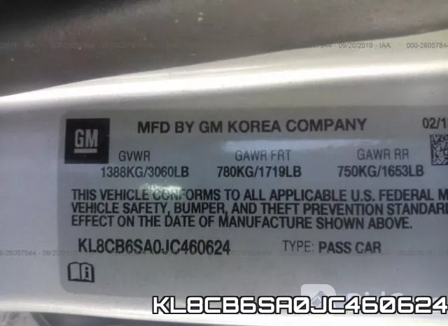 KL8CB6SA0JC460624 фото 10