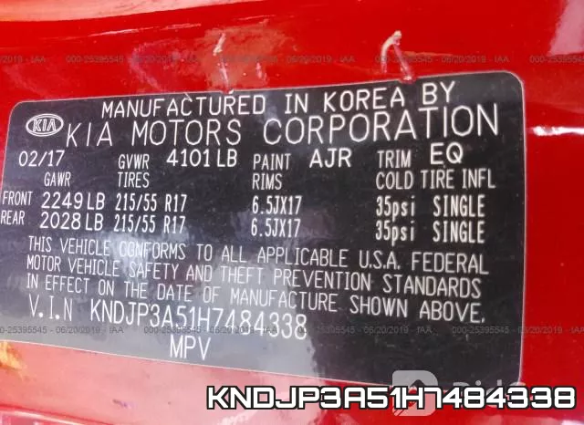 KNDJP3A51H7484338 фото 10