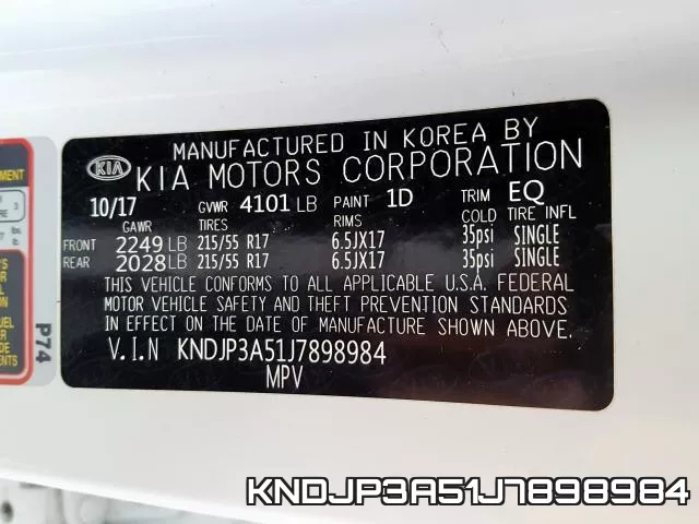 KNDJP3A51J7898984 фото 2