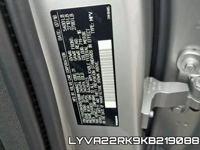LYVA22RK9KB219088 фото 2