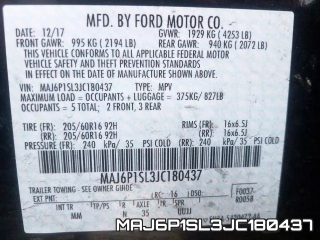 MAJ6P1SL3JC180437 фото 2