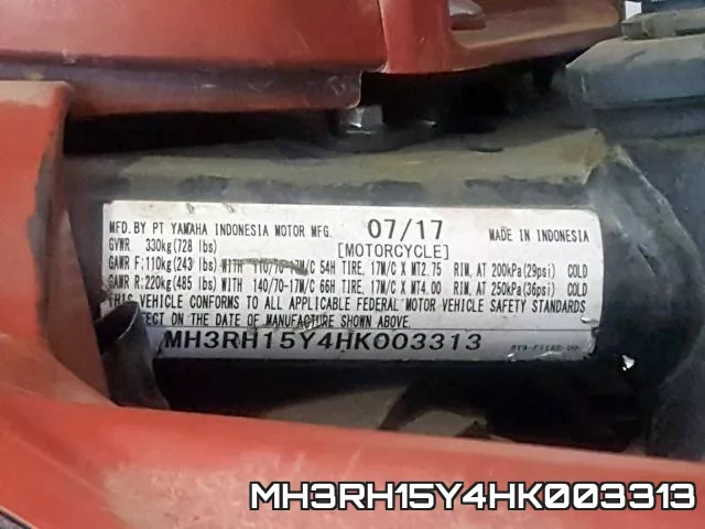 MH3RH15Y4HK003313 фото 2