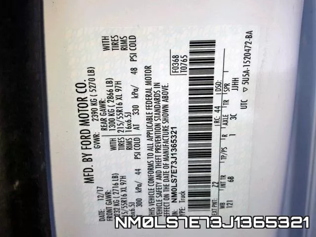 NM0LS7E73J1365321 фото 2