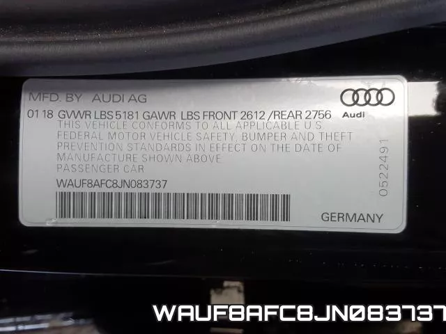 WAUF8AFC8JN083737 фото 2