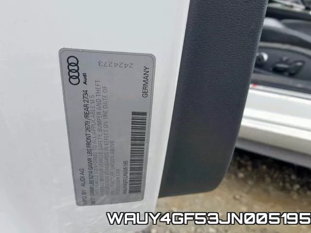 WAUY4GF53JN005195 фото 2