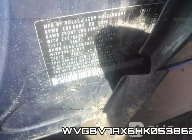 WVGBV7AX6HK053862 фото 10