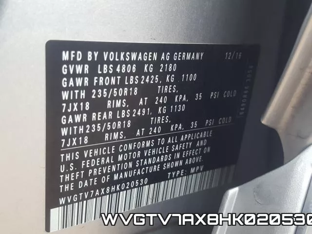 WVGTV7AX8HK020530 фото 2
