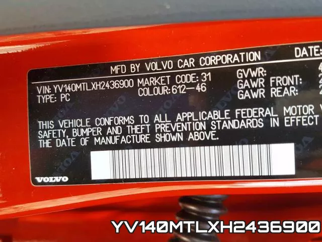 YV140MTLXH2436900 фото 2