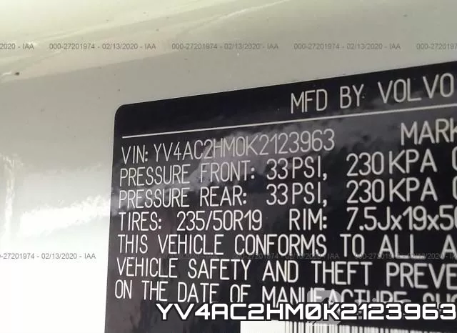 YV4AC2HM0K2123963 фото 10