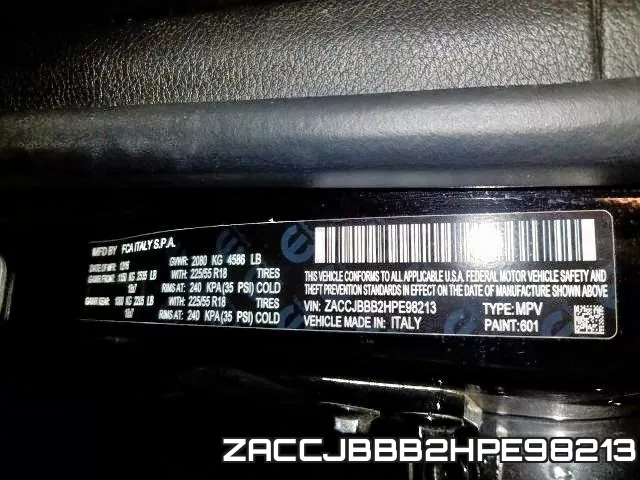 ZACCJBBB2HPE98213 фото 2