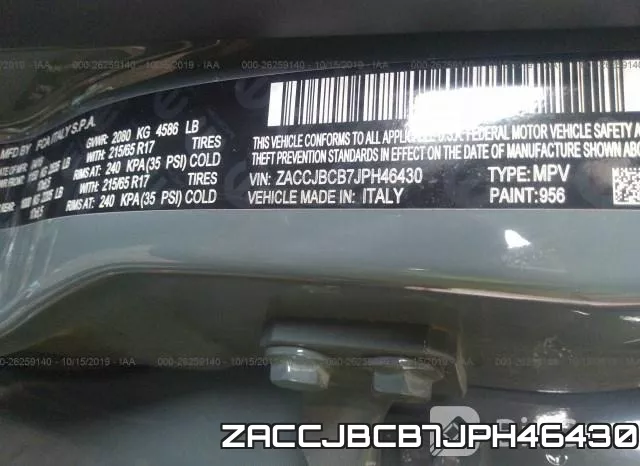 ZACCJBCB7JPH46430 фото 10