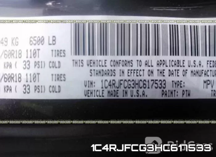 1C4RJFCG3HC617533 фото 10