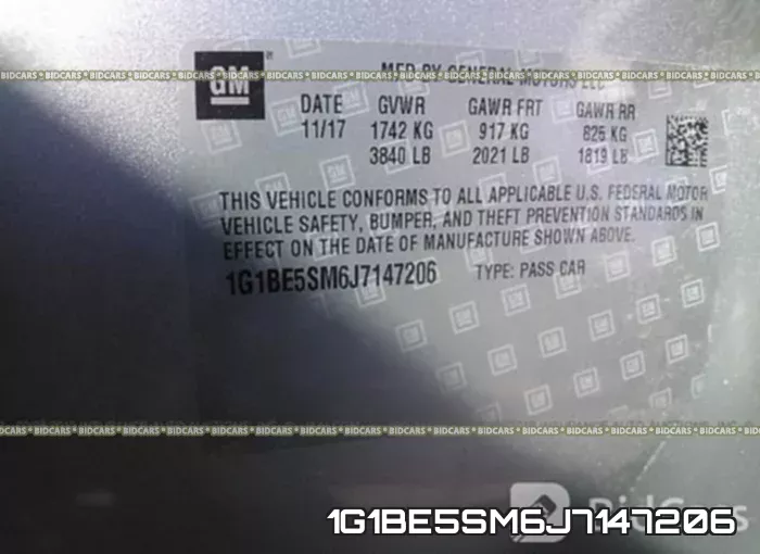 1G1BE5SM6J7147206 фото 10