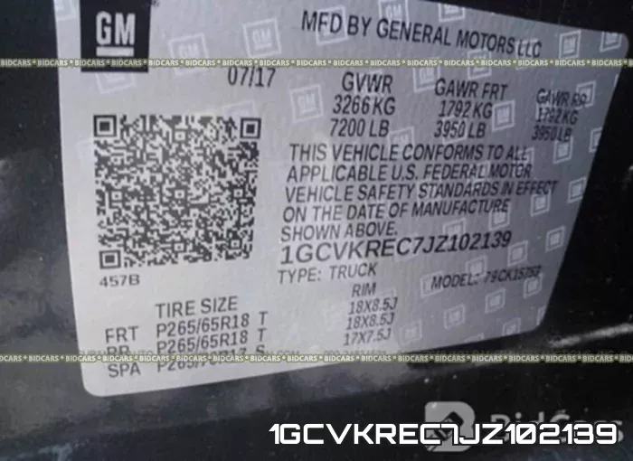 1GCVKREC7JZ102139 фото 10