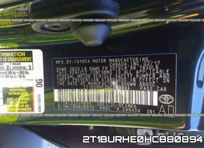 2T1BURHE0HC880894 фото 10