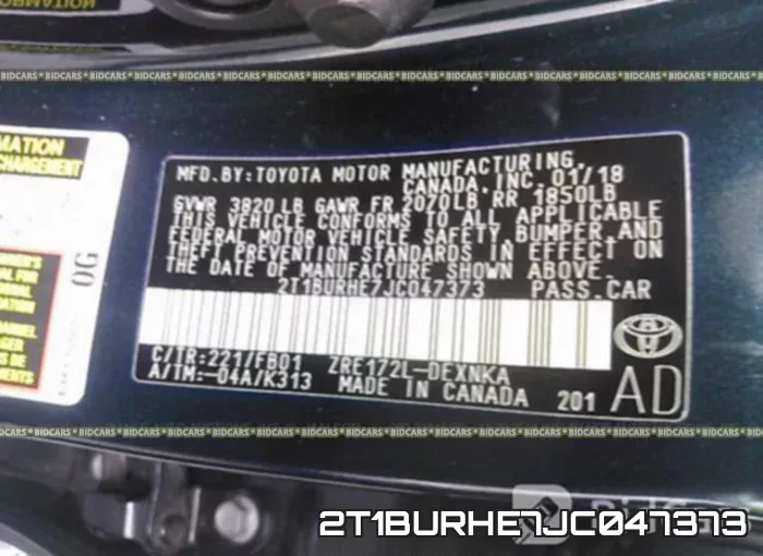 2T1BURHE7JC047373 фото 10