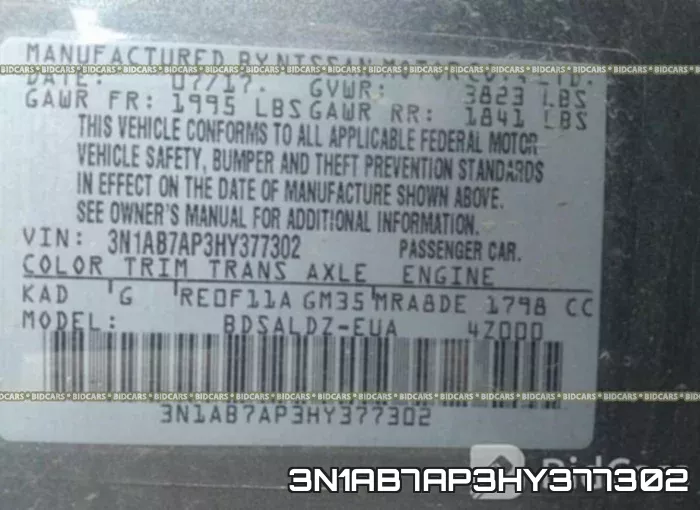 3N1AB7AP3HY377302 фото 10
