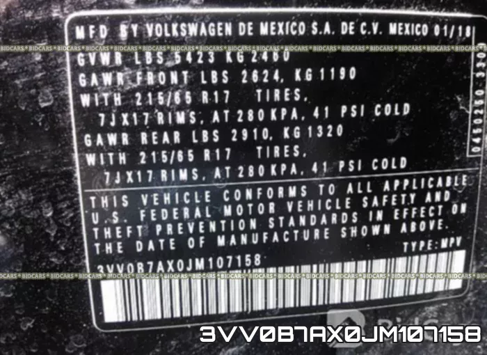 3VV0B7AX0JM107158 фото 10