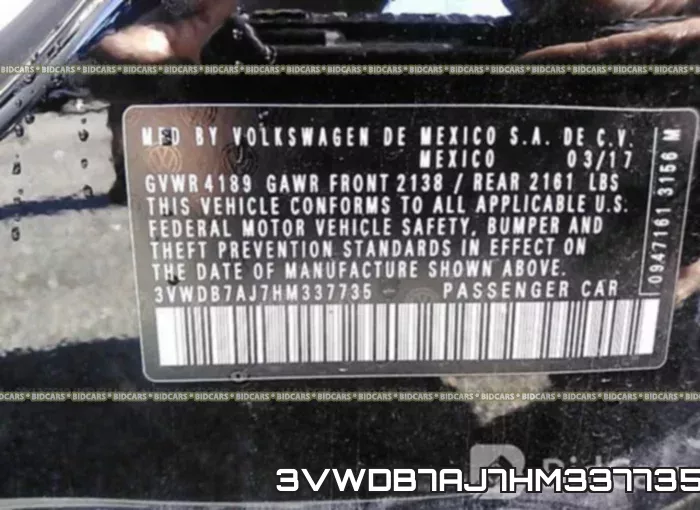 3VWDB7AJ7HM337735 фото 10