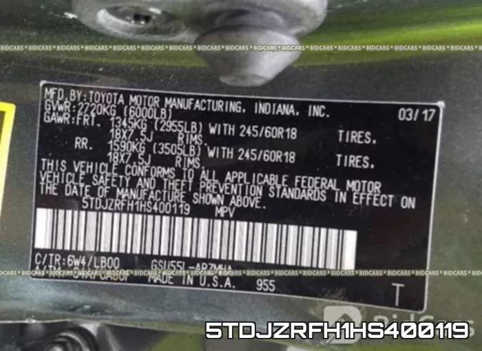 5TDJZRFH1HS400119 фото 10