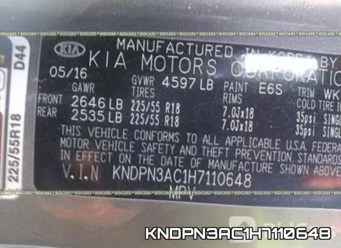 KNDPN3AC1H7110648 фото 10