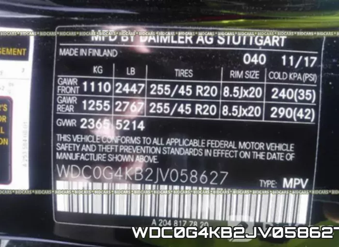 WDC0G4KB2JV058627 фото 10