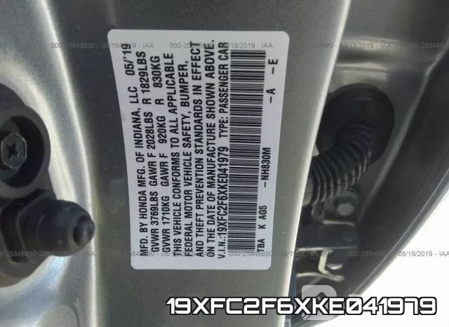 19XFC2F6XKE041979 фото 10