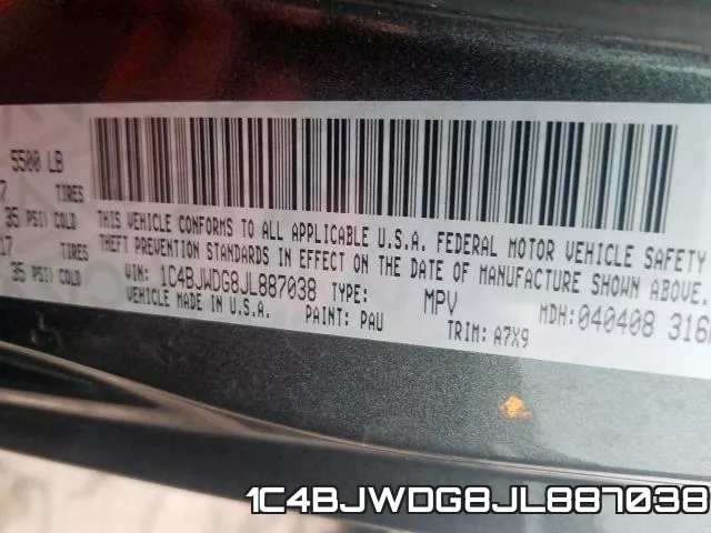 1C4BJWDG8JL887038 фото 2
