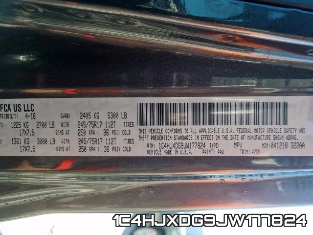 1C4HJXDG9JW177824 фото 2