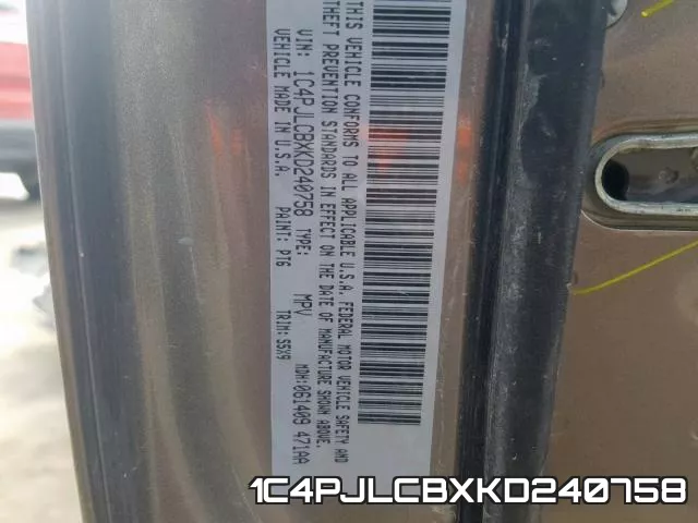 1C4PJLCBXKD240758 фото 2